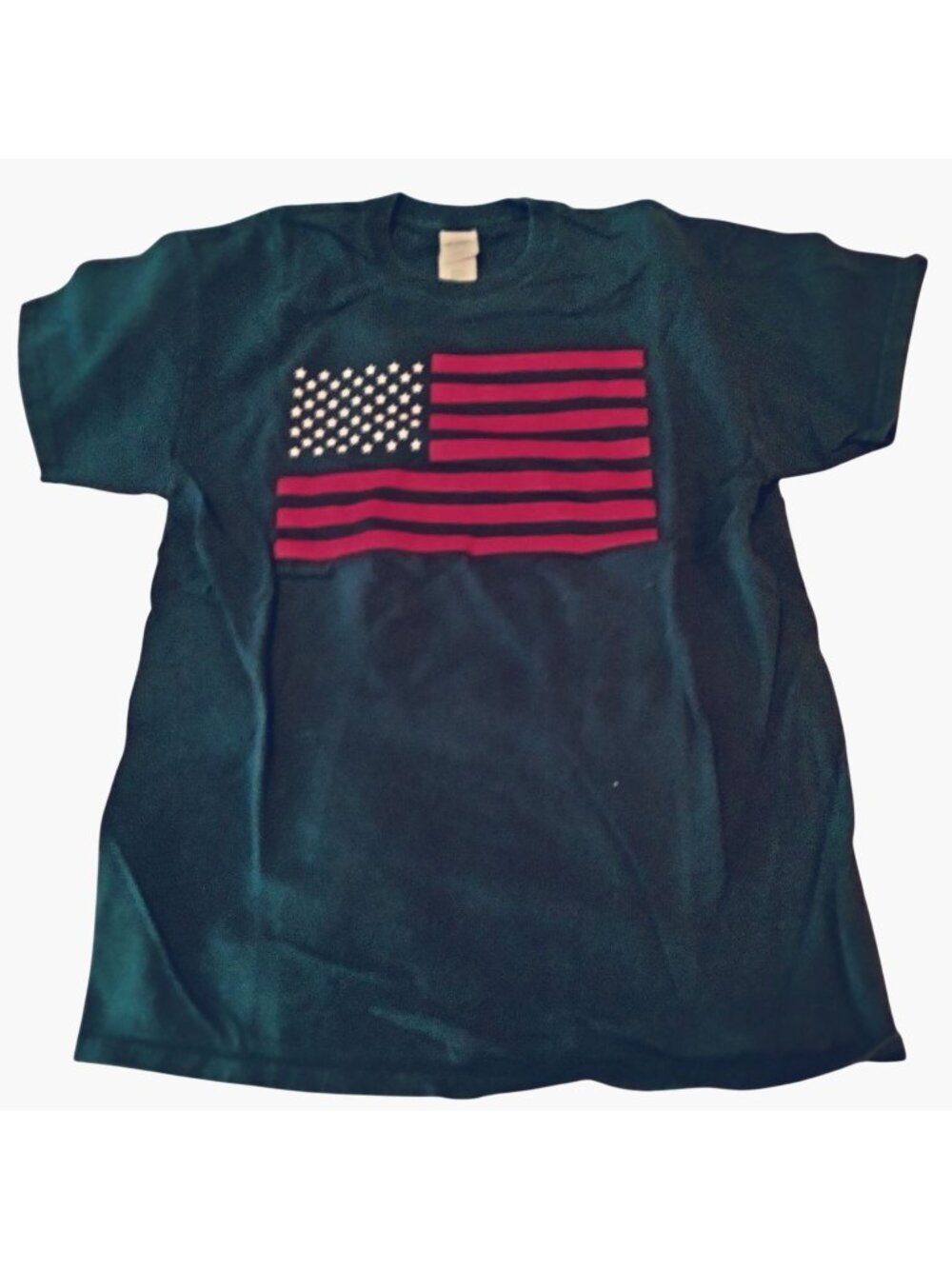 Grand Blanc 2019 Tour T Shirt American Flag Graphic Adult M Blue Cotton Tee